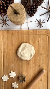 Clay Snowflake ❄️ Garland For this simple winter garland, all you need is air dry clay, a small ❄️ cutter and some twine. I poked a hole in each snowflake and then let them dry for about 24 hours. I tied them in place with the twine and hung the string above a bookshelf in our dining room for a sweet seasonal touch. | Alyssa Stokes Creations
