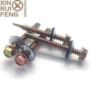 [Hot Item] China Wholesale Hexagonal Decking Screw Yellow Zinc Self Drilling Nail with Washer