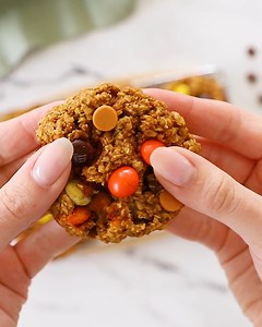 If you're a pumpkin lover, these pumpkin monster cookies are for YOU! These are a must-make. 🍪 Recipe: https://fitfoodiefinds.com/pumpkin-monster-cookies-fall-cookies/ | Fit Foodie Finds
