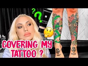 Covering my tattoo with makeup? will it work? LETS TRY! Tattoo Coverup - Tattoo Tour | Bailey Sarian