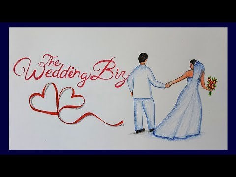 How to draw Wedding scenery.Step by step(easy draw)