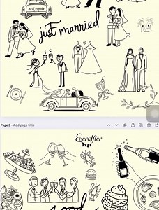 Wedding SVG PNG Clipart Bundle With Illustrations, Icons, Doodles for Wedding Invitations, Menu, Bridal Invites - Etsy Canada