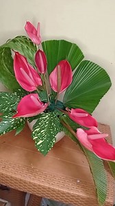 Rangkaian sederhana bunga anthurium #reels #tutorial #rangkaibuhgasederhana | Victorya Lidya