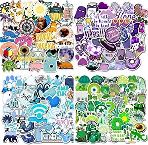 Water Bottle Stickers, 200 pcs/Pack Cute Vsco Waterproof Stickers Hydroflask Skateboard Computer Vinyl Aesthetic Stickers for Teens Kids Girls