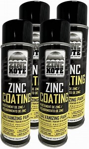 4 Pack - ZincKote Zinc Cold Galv Aerosol Spray - 22oz Tall Can - Paint/Coating - 96% Zinc DFT - Cold Galvanizing - Repairs and reloads Hot Dip Galvanizing - Walmart.com