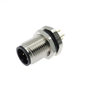 [Hot Item] High-Quality M12 Flange Base Male Pin Socket Connector