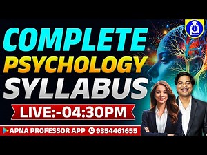 UGC NET 2025 || मनोविज्ञान || मनोविज्ञान का पूरा पाठ्यक्रम @DrLokeshBali