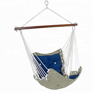 [Hot Item] Hanging Rope Hammock Chair Swing with Cotton Polyester Fabric