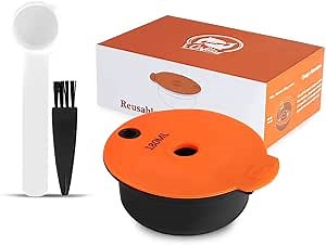 Refillable Coffee Capsules, Stainless Steel Coffee Pods Compatible with Tassimo Machines (Big-180ml)