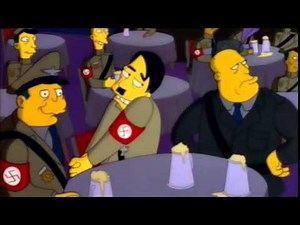 Grandpa simpson as a German cabaret singer