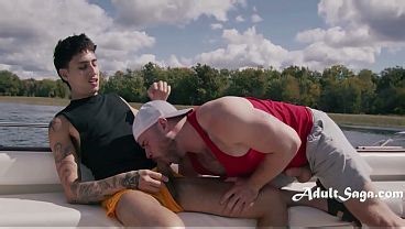 Best Buds Bust Nuts Together on Boat - Straight to GAY!