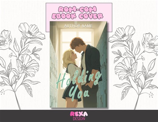 Rom Com Ebook Cover Illustrated High School Romance Premade Soft Teen Love Story - Etsy