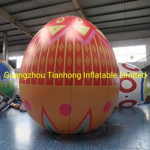 [Hot Item] 3.5m Tall Giant Colorful Inflatable Helium Easter Egg Balloon