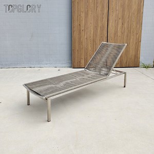 [Hot Item] Most Popula Mesh Fabric Texilene Outdoor Garden Reclining Chaise Sun Lounger