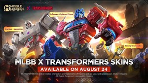 Ang mga MLBB x Transformers skin ay available na sa ika-24 ng Agosto. Sina Granger - Megatron, Johnson - Optimus Prime, at X.Borg - Bumblebee na nirerepresenta ang Autobot at Decepticon ay naglakbay sa Land of Dawn sa pamamagitan ng isang space-time fracture. Ang mga MLBB x Transformers skin ang nagbibigay-daan sa'yo para makapagpalit-anyo sa mga sasakyan. Makakapag-cast ka pa rin ng mga skill sa vehicle form! Panoorin ang video ngayon at mamangha sa disenyo ng skill at mga skill effect! #Mobile