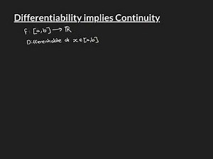 Differentiability Implies Continuity
