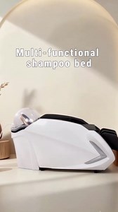 TATARTIST Shampoo Bed Head Spa Bed Full Body Electric Massage Table Armrest Leg Airbag Automatic Massage Head Spa Equipment with Fumigation Function and 78 outlets Water Circulator (Grey)