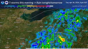 Scattered thunderstorms are possible in parts of Northwest Ohio this evening. A strong storm or two is possible. This transitions to mainly rain showers with isolated thunderstorms tonight through tomorrow afternoon as they move east across the area. | US National Weather Service Cleveland OH