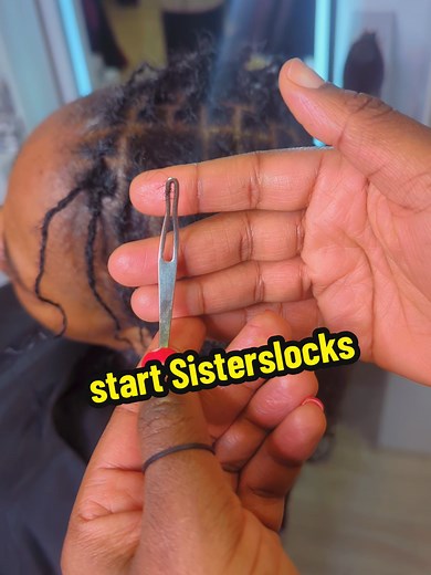 how to start Sisterslocks 😃💯 #sisterlocks #sisterlocksinstallation | sister locs