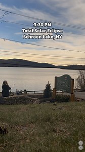 The total solar eclipse over Schroon Lake 🌙👀 Cc: The Lodge at Schroon Lake, Bonacio | Two Buttons Deep