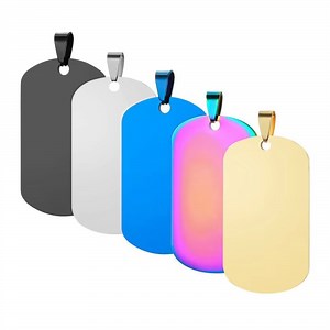 [Hot Item] Custom Metal Zinc Alloy Dogtag Engraved Laser Print Logo Stainless Steel Blank 3D Dog Tag