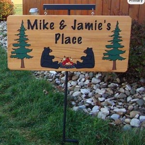 Wrought Iron Sign Stake: Heavy Duty Camping Sign Holder - Etsy