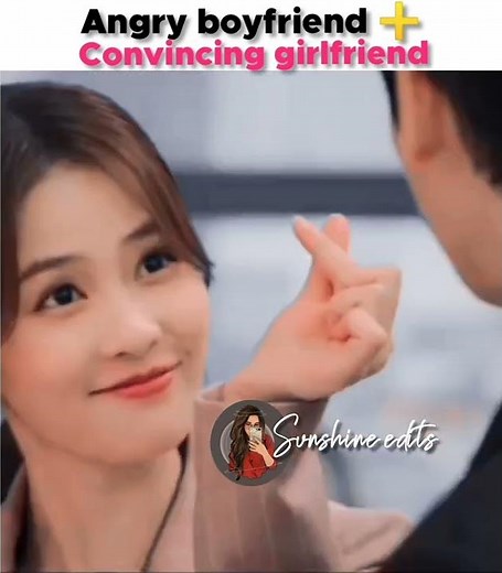 Angry boyfriend😡➕ Convincing girlfriend 🤩||Finger heart 💜||Sunshine edits 🧿||