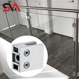 [Hot Item] Square Tube Stainless Steel Sanding Polished Glass Stair Railing Bracket