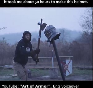 Imlerith helmet crash test! Here are the full versions of my videos with my comments about the work: https://www.youtube.com/channel/UCY7O92pG_FdFHFJs6R-jAWg #armor #witcher #crashtest | The ArmorySmith Workshop