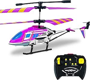 Remote Control Helicopter, RC Flying Toys for 6 7 8 9 Teens Years Old Boys Girls Birthday, 3.5 Channel RC Helicopter with Gyro for Kids Adults Beginner Flying Stabilizer Indoor-Purple