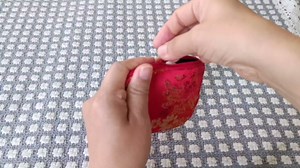 Handmade Women Coin Purse Rosary Pouch Silk Jewelry Bag Brocade Zipper Wallet - Pink