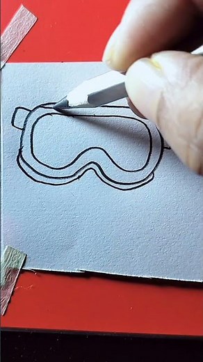 easy drawing of goggles 🥽#drawingideas #art #easydrawing #painting #easydrawing #drawingtutorials
