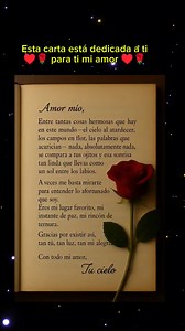 Para ti mi amor ♥️ 🌹 🪐 #poesia #poetry #literatura #poetry #amor #dedicacion #love #virals #literatura #cartas #Romantic #poetry #love #frases #poema #felicidad #parati | Mi Cielo.