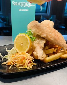 t... is for “tomorrow’s specials” 🧡 -Tempura Sea bream fillet 🐟 -Duo of Asian and fennel slaw 🥬 -Chips 🍟 | Tempura Cafe/Bar/2go