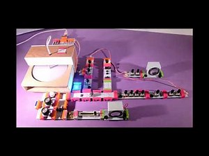 Littlebits light sensor tremolo and synth bits