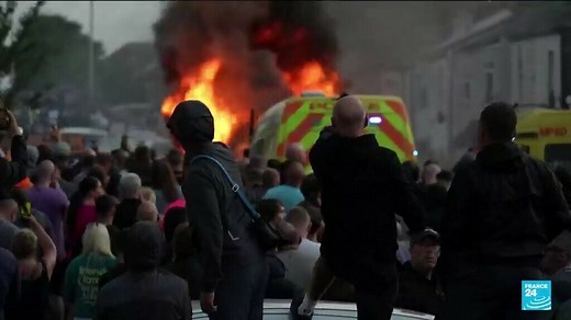 5.7K views · 83 reactions |  On Tuesday, family and friends said their final goodbyes to one of the three young victims killed in the knife #attack in Southport, #England on July 29. #Right-wing online networks wrongly blamed the attack on a Muslim #asylum seeker, setting off a string of #riots ⤵️ | FRANCE 24 English | Facebook