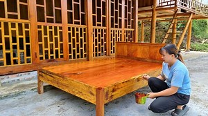 10K views · 393 reactions | How to make a beautiful wooden bed - homemade furniture. | Tiny Home Decor | Facebook
