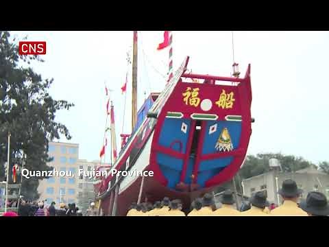 30-meter-long Ming Dynasty replica ship restored