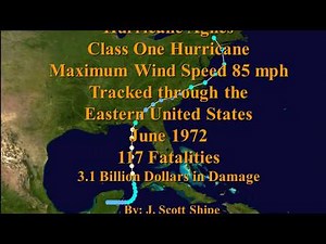 Hurricane Agnes - Catastrophic Extreme Weather Event - June 1972 - 117 Fatalities