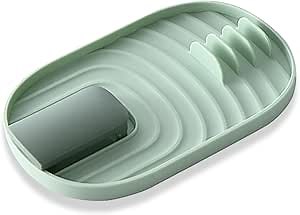 Spoon Rest with Lid Holder for Kitchen Counter,Kitchen Utensil Rest for Cooking, Medium