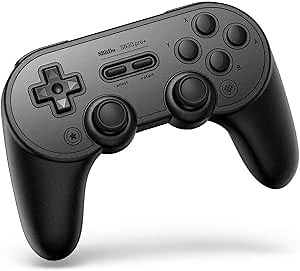 8Bitdo Sn30 Pro+ Bluetooth Gamepad (Sn30 Pro+ Black)-Compatible with Switch Windows Android MacOS Steam Raspberry Pi