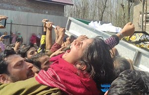 20K views · 569 reactions | Woman Murdered, Chopped Into Pieces in Budgam, Hundreds attend last rites | TIME8 J&K | Facebook