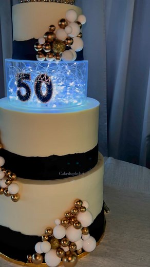 7.3K views · 193 reactions | 50th Birthday Cake #cake #cakedecorating #reels #hollywoodflorida #beach #cakedesign | Brianna Collins | Facebook