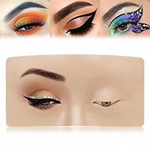 Makeup Practice Face, Silicone Makeup Practice Board for Eye and Eyebrow, Professional Makeup Practice Board Mask Mannequin Face to Practice Eyes Makeup