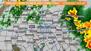 3.6K views · 23 reactions | Another round of showers and storms will move in today. Rain coverage increases late morning and during the afternoon. The highest coverage will be east of DFW. That is where we also find the highest rain totals. The threat for severe storms remains low. #wfaaweather | WFAA Weather | Facebook