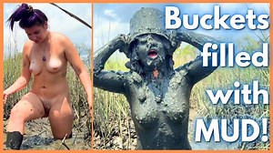 Muck Bucket Mania - Nude Solo Play in Stinky Swamp Mud | Clips4sale