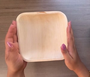 Disposable Palm Leaf 7" Square Plates (50 pieces) Bamboo plates like Serving Platters, Disposable Boards, Eco-Friendly Dinnerware For Weddings, Catering, Events