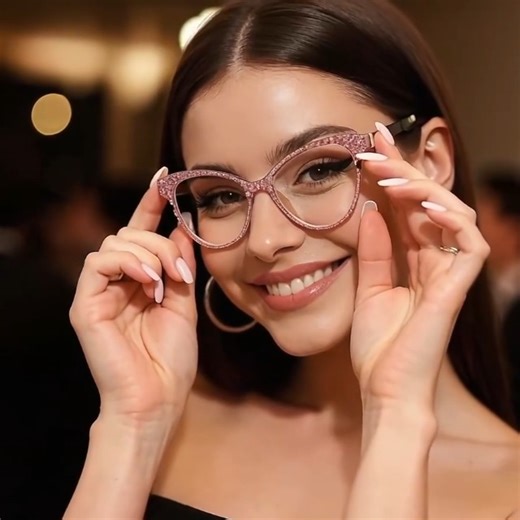 Watch Oversized Square Presbyopia Diamond Rhinestone Glasses on Amazon Live