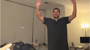 Man tries to fry tacos and steps back from sputtering oil