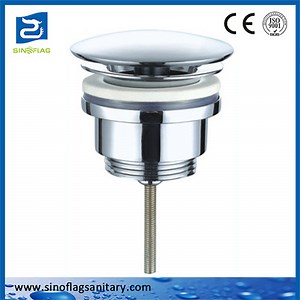 [Hot Item] Big Cap Basin Pop up Brass Click Clack Waste Plug Pushbutton Drain